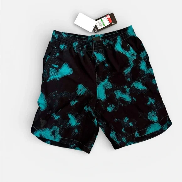 NWT New UNDER ARMOUR Black Teal Project Rock Woven Athletic Shorts Boys L - Picture 4 of 5